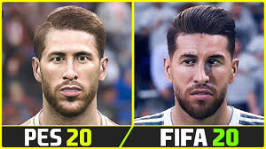 Image result for fifa 20 vs pes 2020